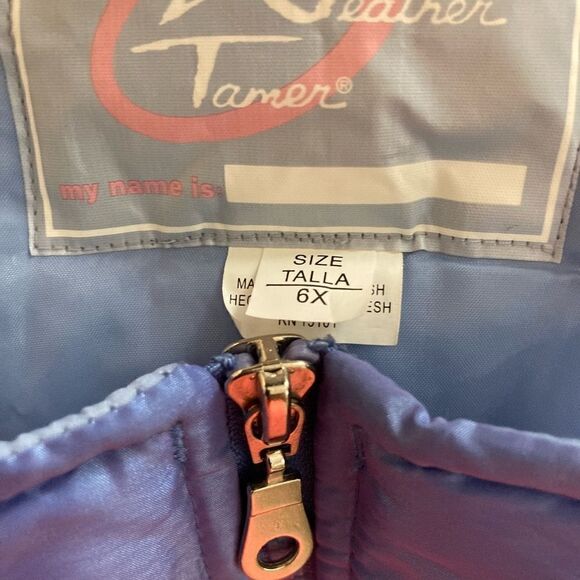 WEATHER TAMER 6X Purple Kids Unisex Snow Ski Bib Jump Suit - Picture 3 of 11